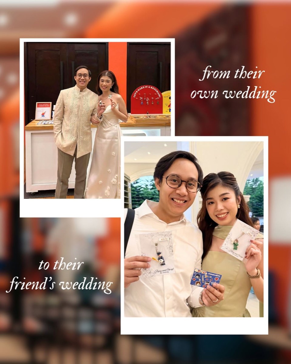 The Bricks and Memories founders at their own wedding, the origin of the brand